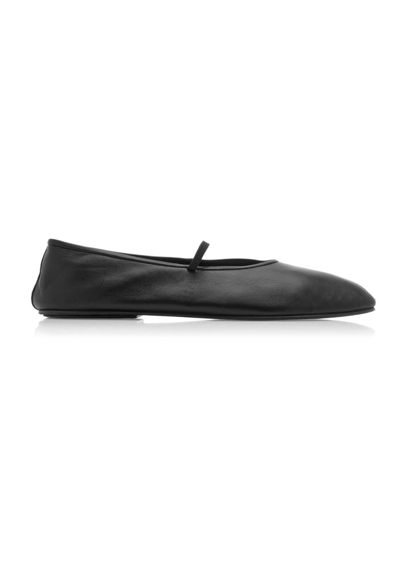 The Row - Leather Ballet Flats - Black - IT 39.5 - Moda Operandi