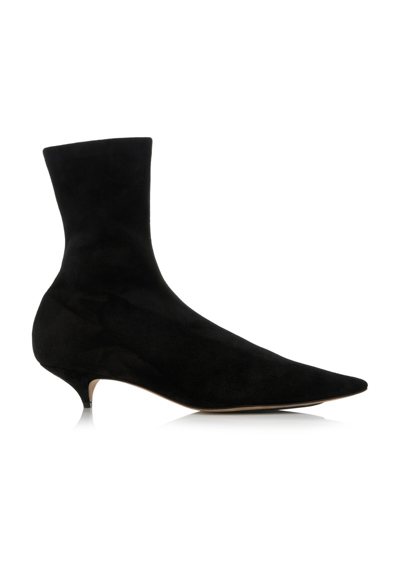 The Row - Liisa Suede Booties - Black - IT 41 - Moda Operandi