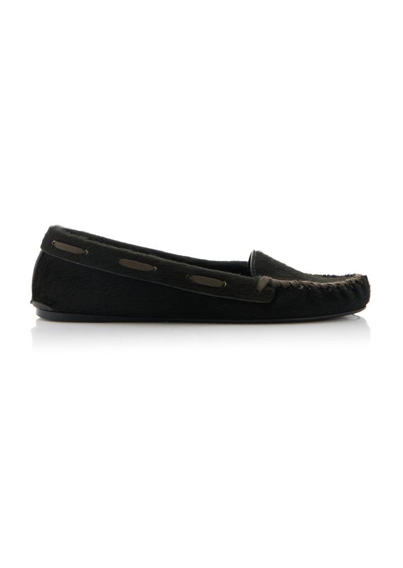 The Row - Mabel Suede Mocassins - Black - IT 36 - Moda Operandi