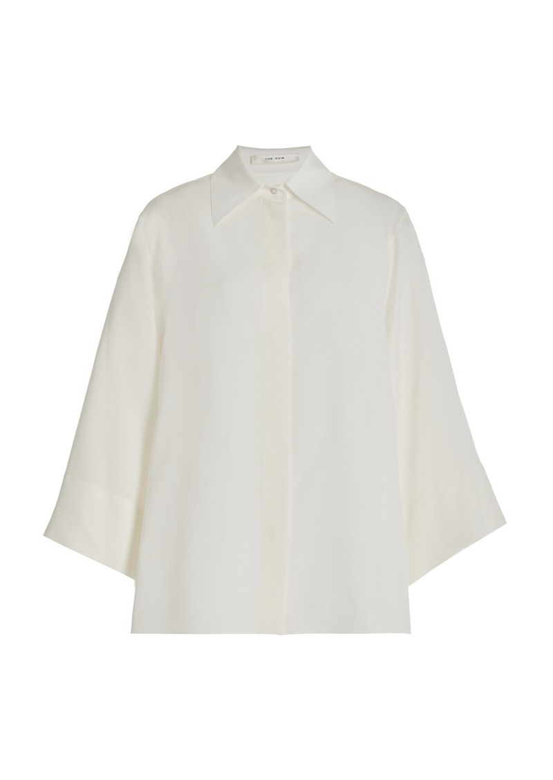 The Row - Malvina Silk Shirt - White - M - Moda Operandi