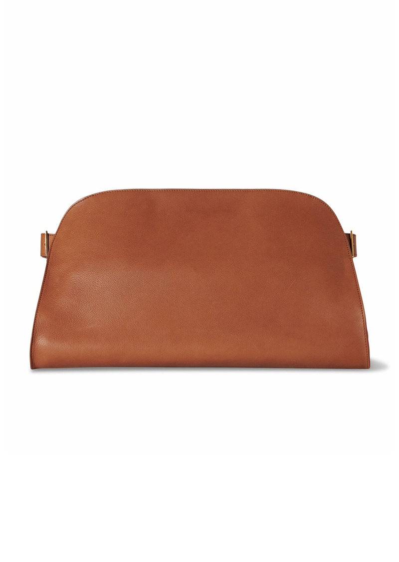 The Row - Margaux E/W Leather Clutch - Brown - OS - Moda Operandi