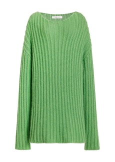 The Row - Marnie Oversized Knit Cashmere Sweater - Green - M - Moda Operandi