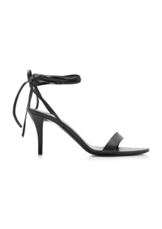 The Row - Maud Lace-Up Leather Sandals - Black - IT 37.5 - Moda Operandi