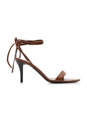The Row - Maud Lace-Up Leather Sandals - Brown - IT 37.5 - Moda Operandi
