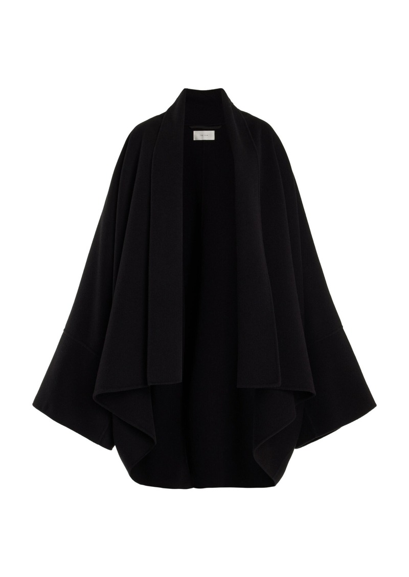 The Row - Mavis Oversized Cashmere Cloak Coat - Black - S - Moda Operandi