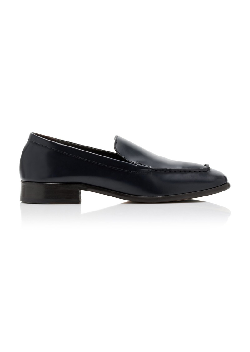 The Row - Mensy Leather Loafers - Navy - IT 36 - Moda Operandi