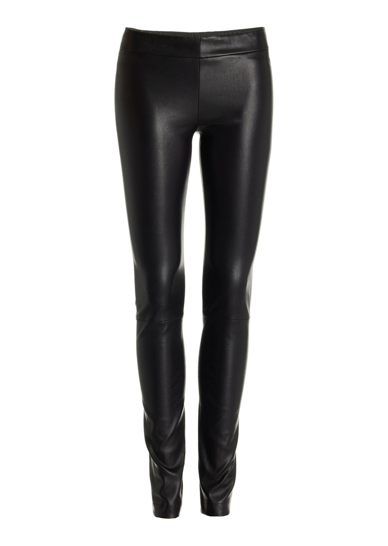 The Row - Moto Leather Leggings - Black - M - Moda Operandi