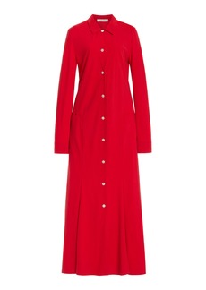 The Row - Myra Button-Down Silk Crepe Maxi Dress - Red - US 6 - Moda Operandi
