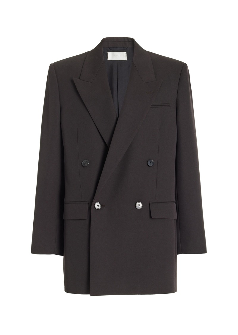 The Row - Myriam Double-Breasted Wool Blazer - Brown - US 4 - Moda Operandi