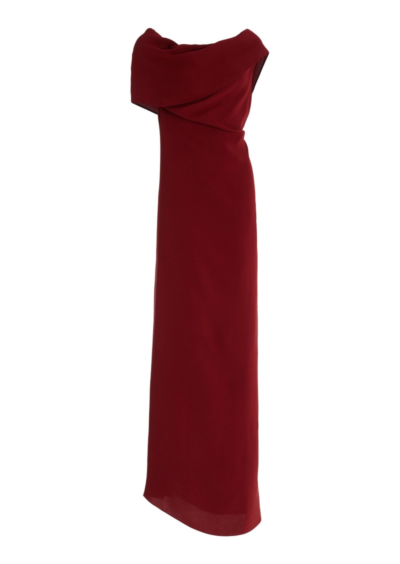 The Row - Nassau Silk Dress - Burgundy - US 2 - Moda Operandi