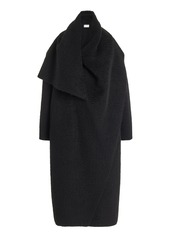 The Row - Orlando Oversized Wool-Alpaca Scarf Coat - Black - S - Moda Operandi