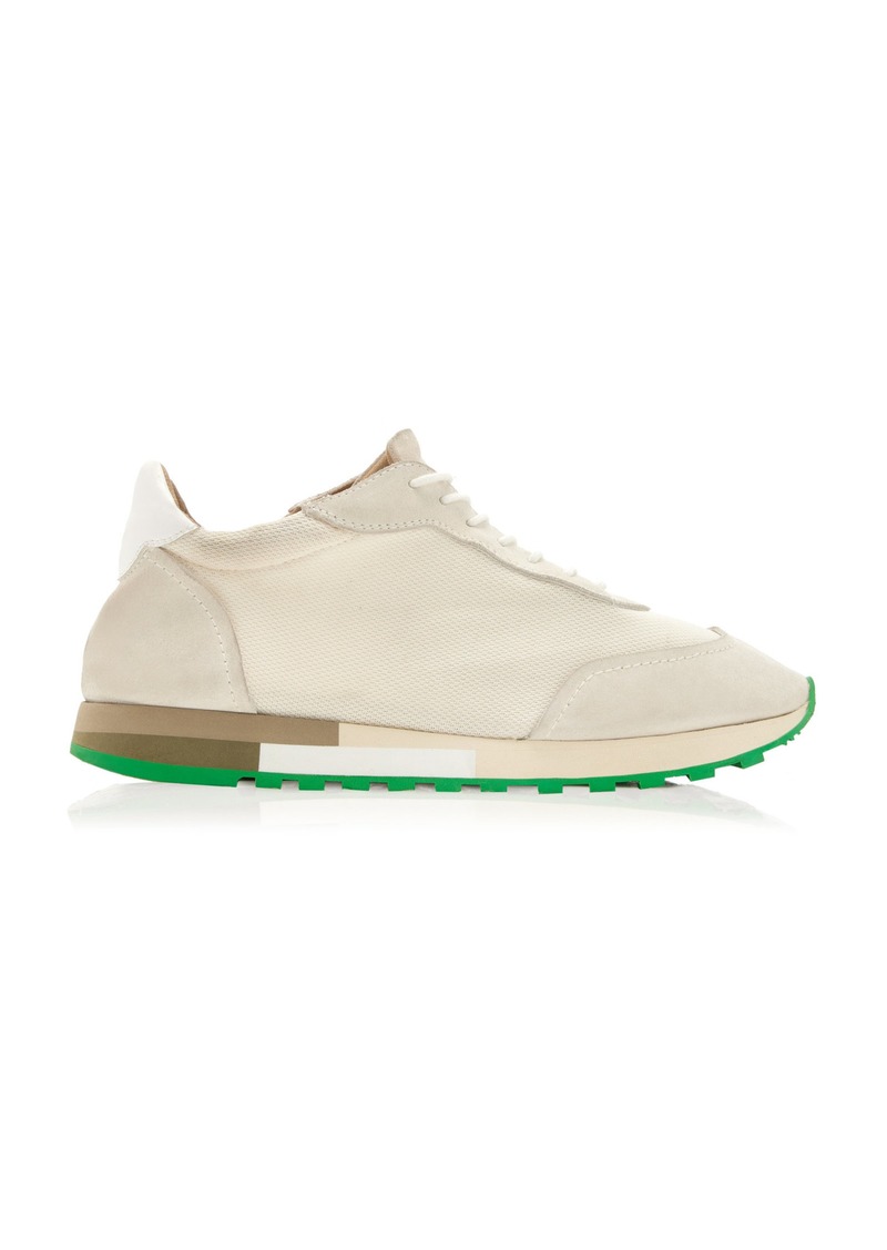 The Row - Owen Leather; Mesh Sneakers - White - IT 36 - Moda Operandi