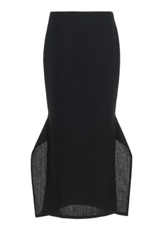 The Row - Patillion Wool-Mohair Midi Skirt - Black - US 4 - Moda Operandi
