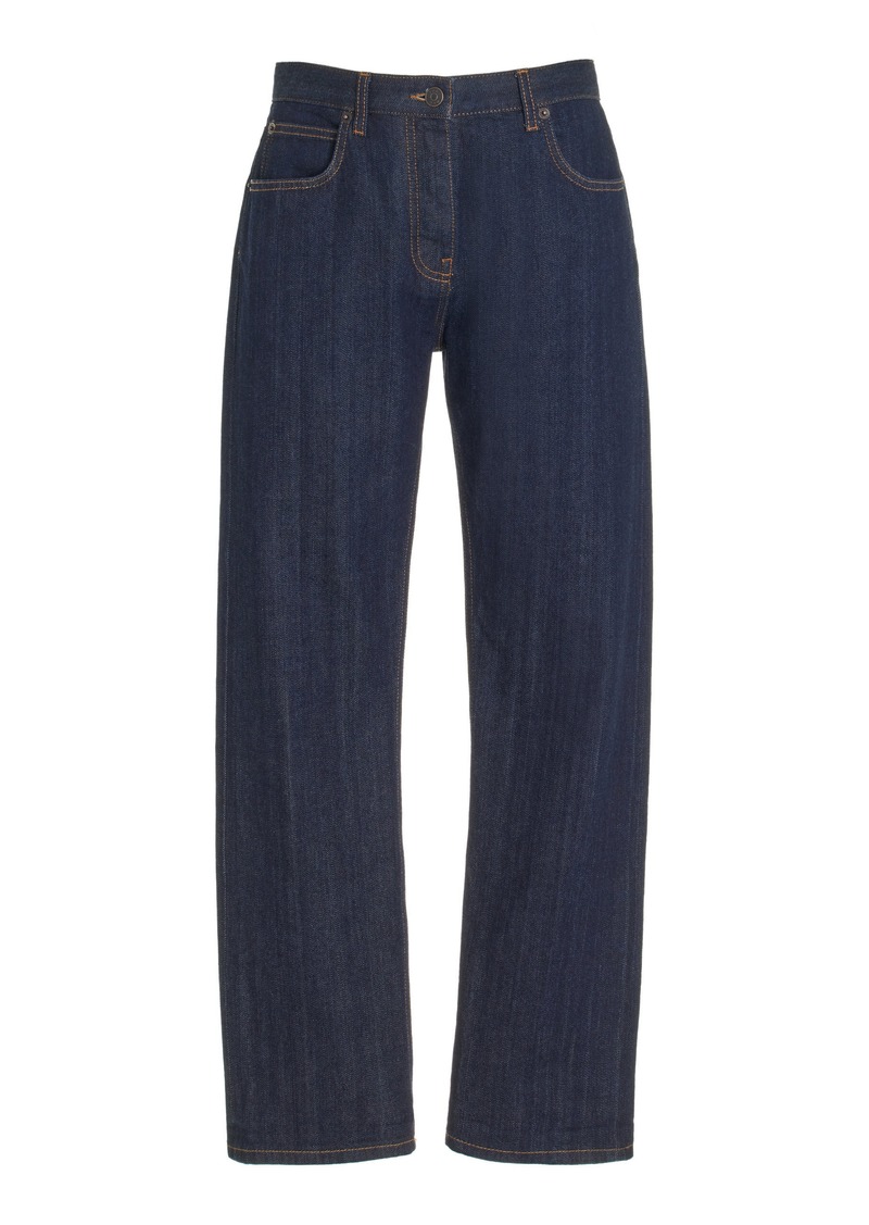 The Row - Riaco Selvedge Mid-Rise Skinny Jeans - Dark Wash - US 10 - Moda Operandi