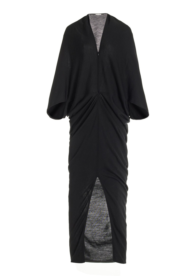The Row - Rodin Wool Jersey Maxi Dress - Black - M - Moda Operandi