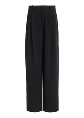 The Row - Rufos Oversized Pleated Wool Wide-Leg Pants - Black - US 4 - Moda Operandi