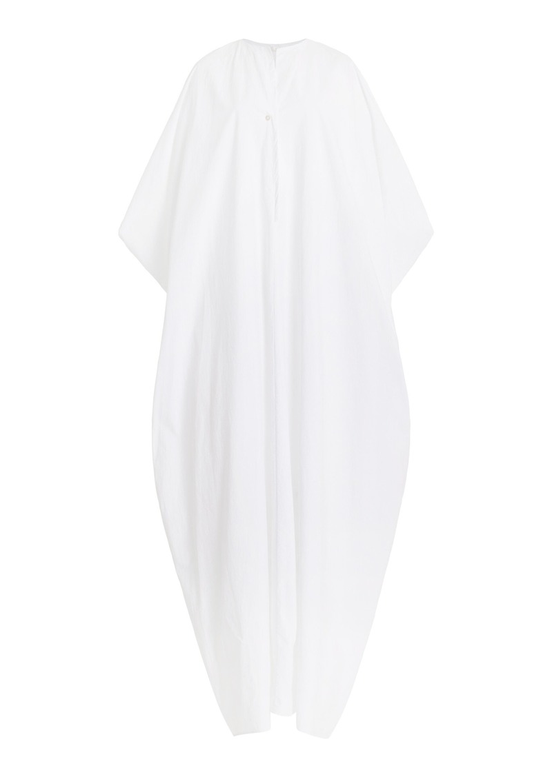 The Row - Saule Cotton Poplin Kaftan Maxi Dress - White - L - Moda Operandi