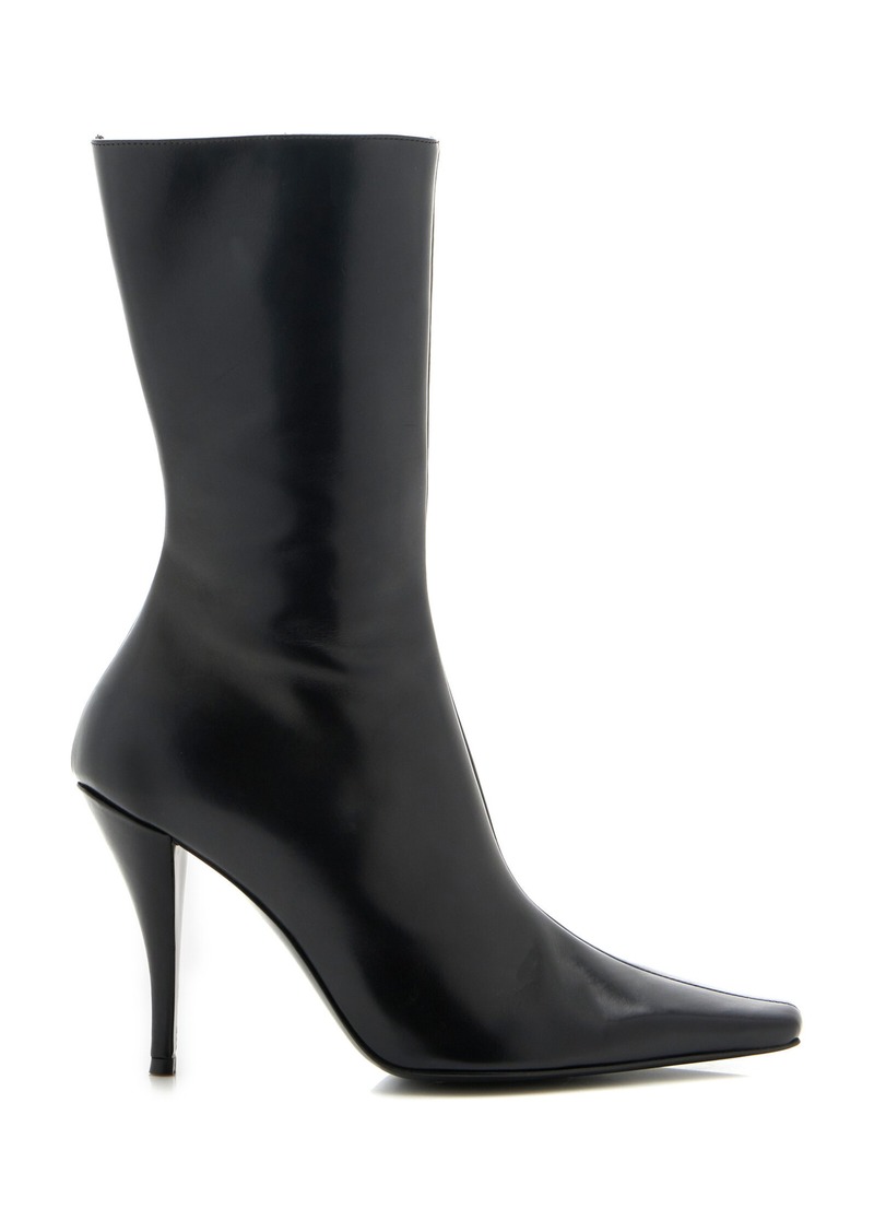 The Row - Shrimpton Leather Ankle Boots - Black - IT 40 - Moda Operandi