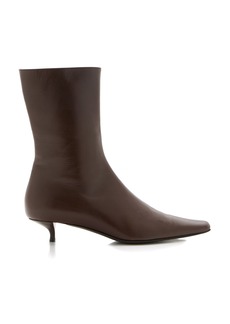 The Row - Shrimpton Leather Ankle Boots - Brown - IT 41 - Moda Operandi
