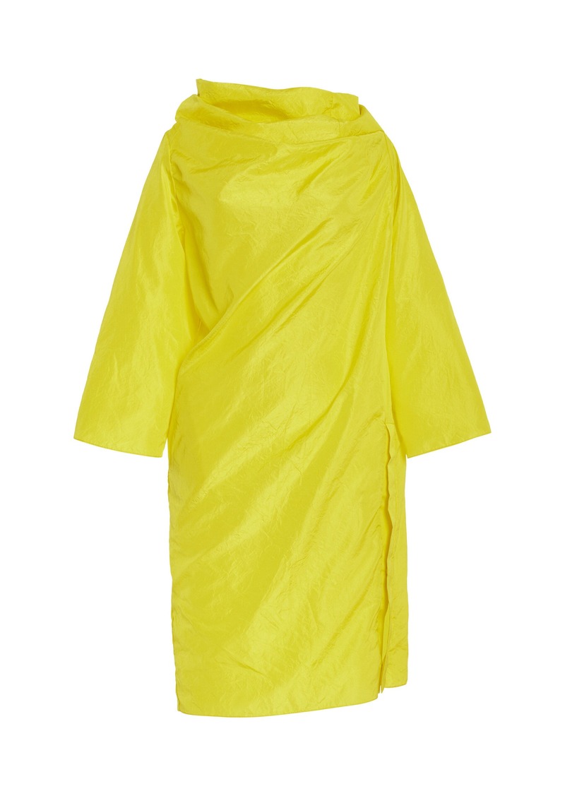 The Row - Sifo Draped Silk Tunic Top - Yellow - M - Moda Operandi