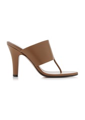 The Row - Signum Leather Sandals - Black - IT 38.5 - Moda Operandi