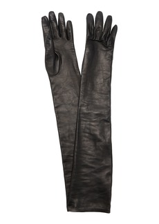 The Row - Simon Leather Gloves - Black - M - Moda Operandi