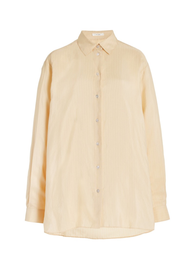 The Row - Sisilia Striped Silk Shirt - Yellow - S - Moda Operandi