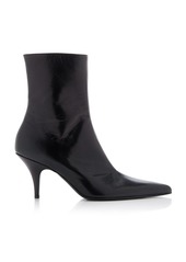 The Row - Sling Leather Ankle Boots - Black - IT 38 - Moda Operandi