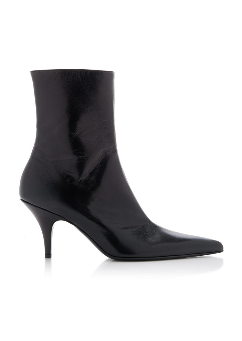 The Row - Sling Leather Ankle Boots - Black - IT 36 - Moda Operandi