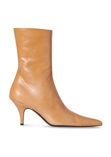 The Row - Sling Leather Ankle Boots - Tan - IT 36 - Moda Operandi