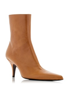 The Row - Sling Leather Ankle Boots - Tan - IT 37 - Moda Operandi