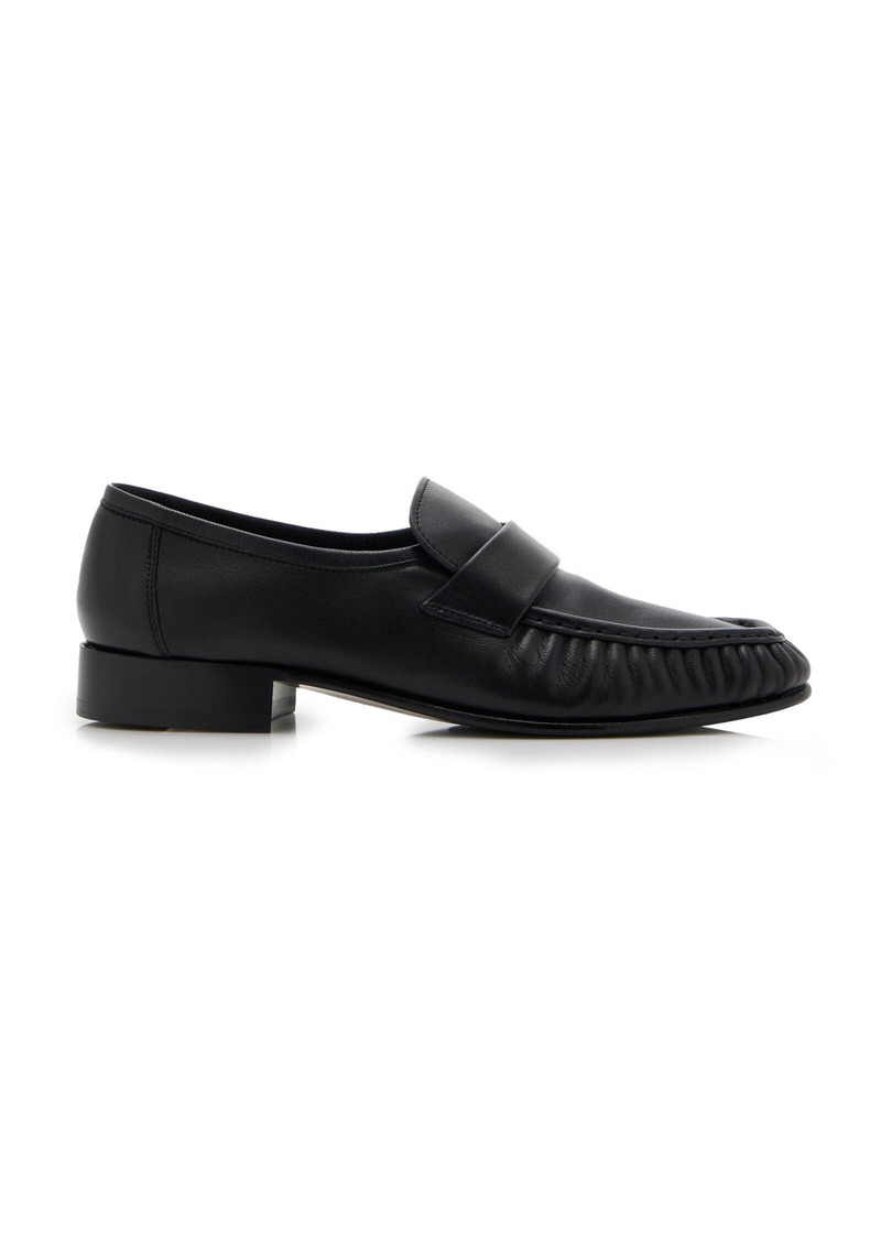 The Row - Soft Leather Loafers - Black - IT 37 - Moda Operandi