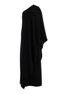 The Row - Sparrow Asymmetric Silk Cady Maxi Dress - Black - US 6 - Moda Operandi