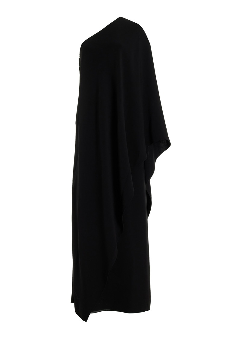 The Row - Sparrow Asymmetric Silk Cady Maxi Dress - Black - US 2 - Moda Operandi