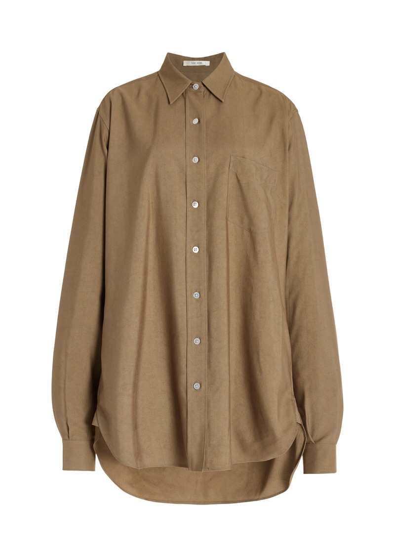 The Row - Sveva Silk Shirt - Neutral - US 0 - Moda Operandi