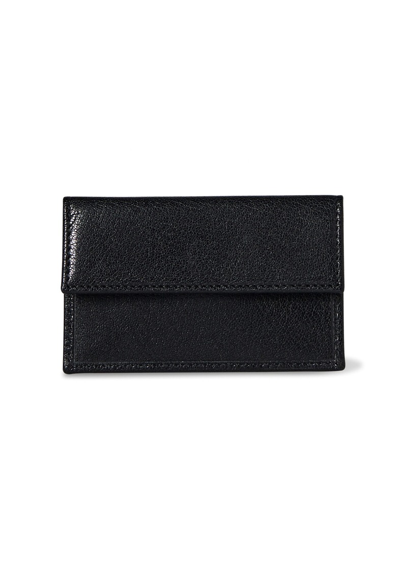 The Row - Two Leather Card Case - Black - OS - Moda Operandi