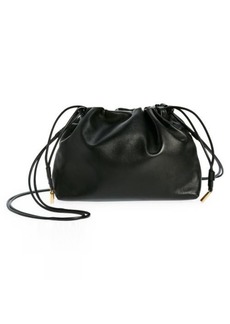 The Row Angy Leather Drawstring Shoulder Bag
