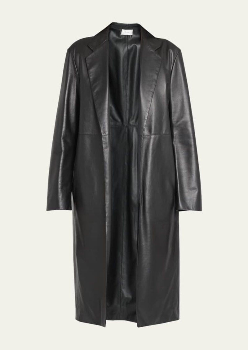 THE ROW Babil Open-Front Leather Coat