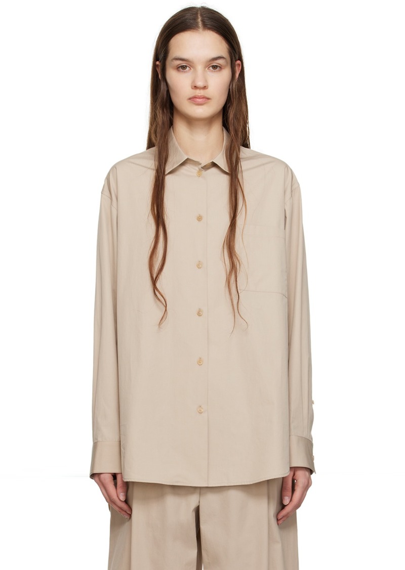 The Row Beige Brant Oversized Shirt