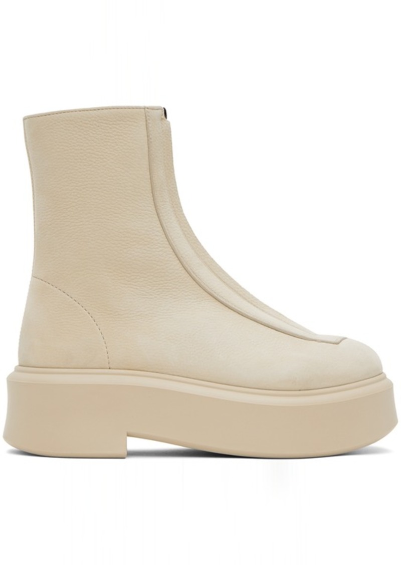 The Row Beige Zipped I Boots