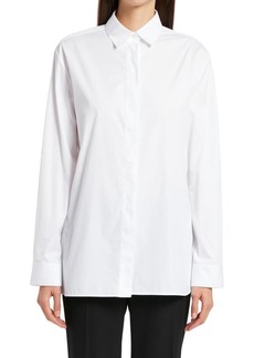 The Row Big Sisea Cotton Poplin Button-Up Shirt
