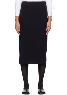 The Row Black Alania Midi Skirt