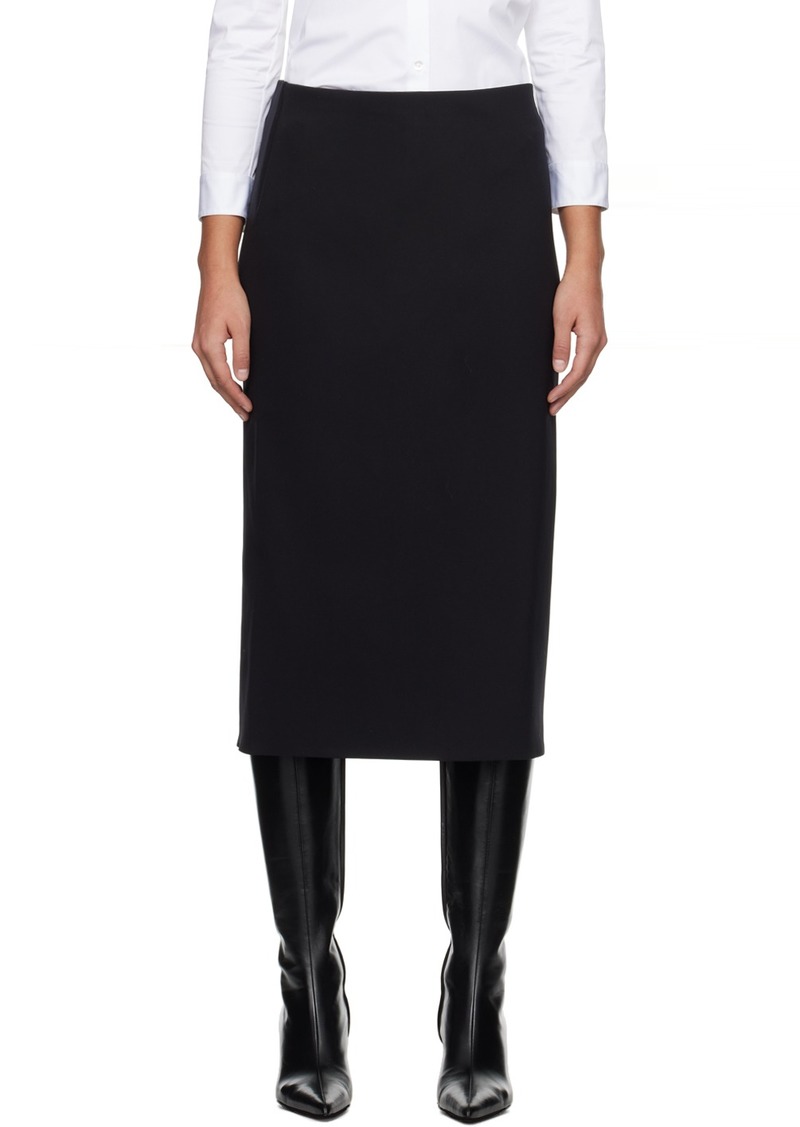 The Row Black Alumo Midi Skirt