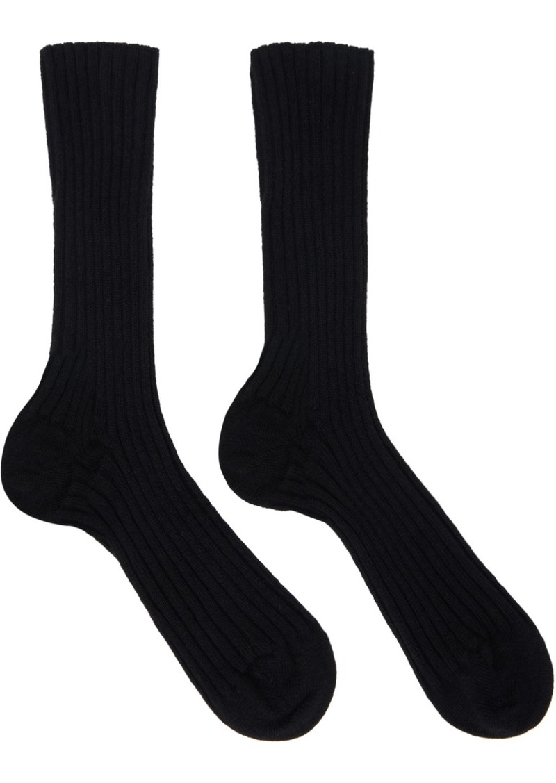 The Row Black Calf Socks