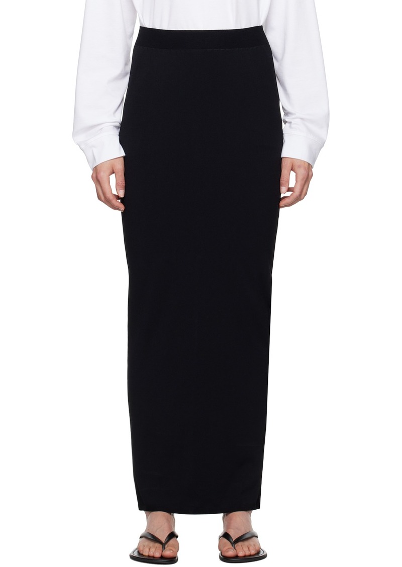 The Row Black Gabbo Maxi Skirt