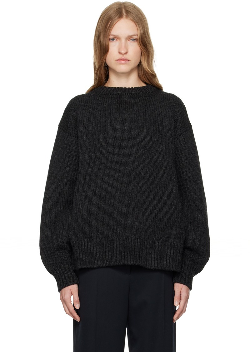 The Row Black Himus Sweater