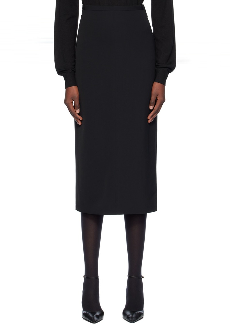 The Row Black Mathias Midi Skirt