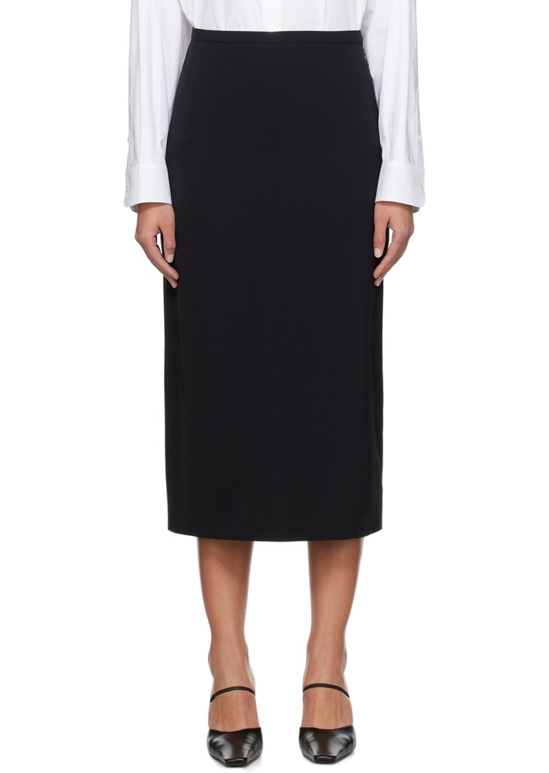 The Row Black Matias Midi Skirt