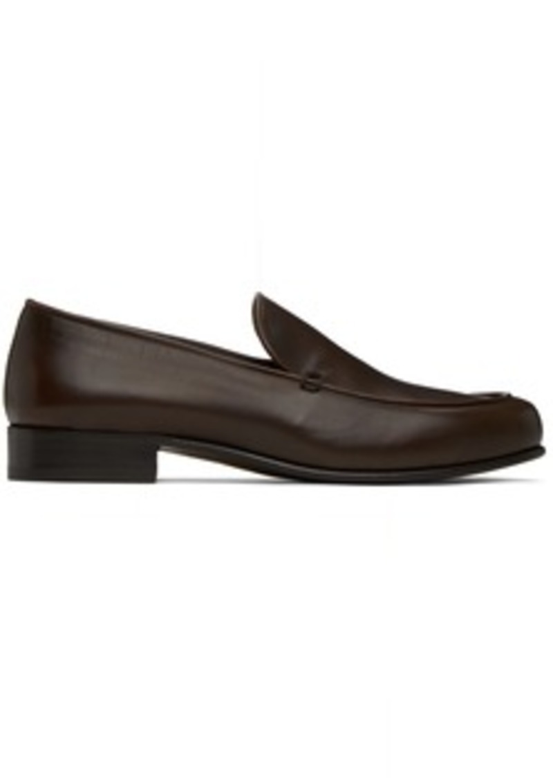 The Row Brown Flynn Loafers