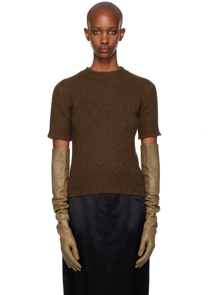 The Row Brown Hibiscus Sweater